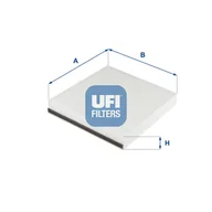 Filtry kabinowe - Filtr, wentylacja przestrzeni pasażerskiej UFI Filtry 53.260.00 - miniaturka - grafika 1