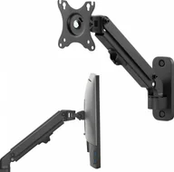 Uchwyty do monitorów - HDWR Uchwyt ścienny na monitor, pojedyncze ramię, czarny, HDWR SolidHand-AW01 - miniaturka - grafika 1