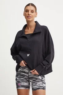 Under Armour bluza dresowa Project Rock kolor czarny z nadrukiem 1387760 - Bluzy damskie - miniaturka - grafika 1