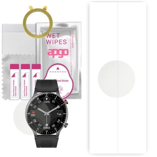 1x folia hydrożelowa MATOWA do Kumi GW16T Pro - apgo Smartwatch Hydrogel MATTE Protection Ochrona na ekran smartwatcha