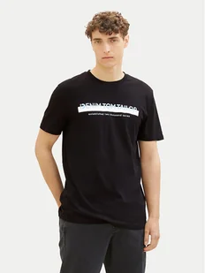 Tom Tailor Denim T-Shirt 1037653 Czarny Basic Fit - Koszulki męskie - miniaturka - grafika 1