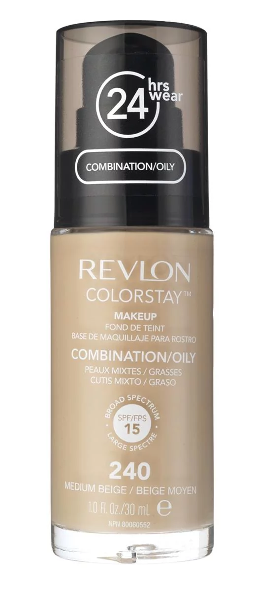 Revlon Colorstay Cera Mieszana/Tłusta podkład 240 Medium Beige 30ml z pompką)