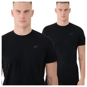 Koszulki męskie - Koszulka męska bawełniana 4F 4FWMM00TTSHM2256-20S Czarny Roz. 3XL - miniaturka - grafika 1