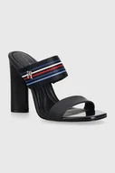 Klapki i japonki damskie - Tommy Hilfiger klapki damskie kolor granatowy na słupku FW0FW07921 - miniaturka - grafika 1