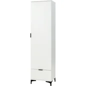 Szafy - Szafa 500 1D1S Len 06 Biały Mat Lena Biała Meblomax Biały - miniaturka - grafika 1