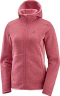 Kurtki damskie - Salomon damska kurtka sportowa z kapturem, bluza z kapturem Bise W, poliester, różowy (granatowa róża), rozmiar L, LC1203700 - miniaturka - grafika 1