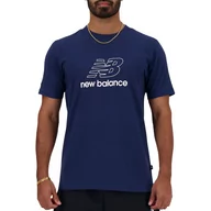 Koszulki sportowe męskie - Koszulka New Balance MT41906NNY - granatowa - miniaturka - grafika 1