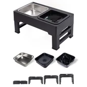 Miski dla kotów - Zestaw 3 misek z regulacją wysokości, dla zwierząt, nierozlewające, 43 cm - miniaturka - grafika 1