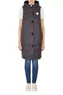 Kurtki damskie - Armani Exchange Damska kurtka Sustainable, Sleeveless, Hoodie, Side Logo Plate Insulated Jacket, Black, Extra Large, czarny, XL - miniaturka - grafika 1