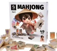 Gry planszowe - Dra drewniana Madżong 49el Qbee - gra - miniaturka - grafika 1