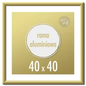 Ramki na zdjęcia - Ramka na zdjęcia 40x40 cm Ramki aluminiowe kwadratowa złota - miniaturka - grafika 1