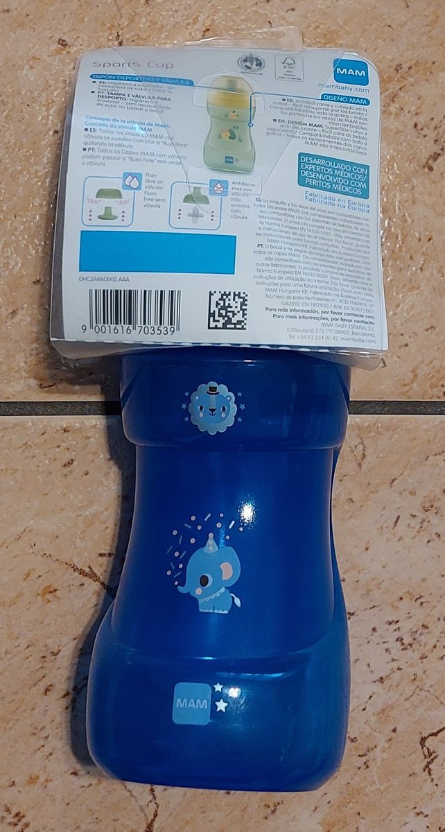 MAM, Silikonowy, sportowy Cup D111 Kubek szczelny, dla dzieci
