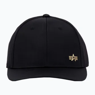 Czapka z daszkiem męska Alpha Industries Metal Label black/shiny gold WYSYŁKA W 24H 30 DNI NA ZWROT - Czapki damskie - miniaturka - grafika 1