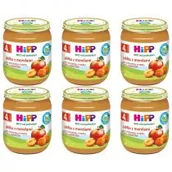 Desery dla dzieci - Hipp Jabłka z morelami po 4. miesiącu zestaw 6 x 125 g Bio - miniaturka - grafika 1
