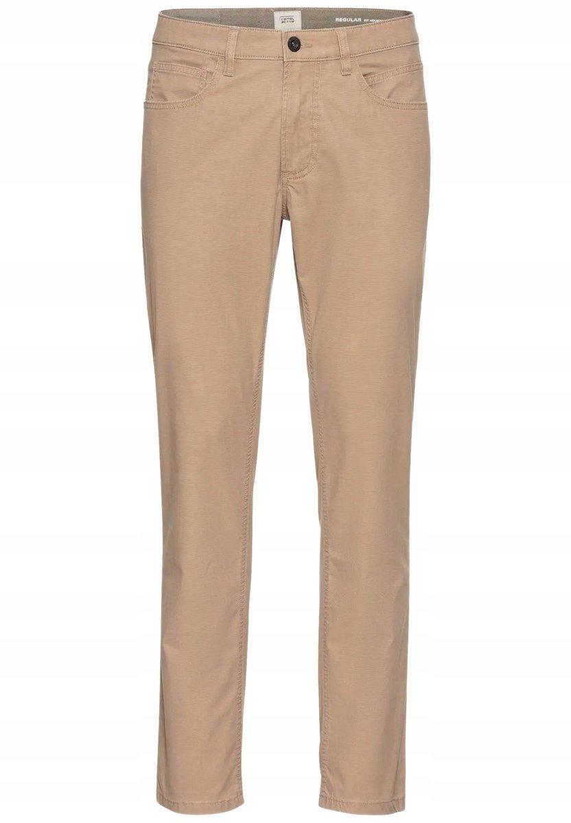 CAMEL ACTIVE BEŻOWE SPODNIE CHINOS REGULAR Z GUZIKIEM 40/34 6BA