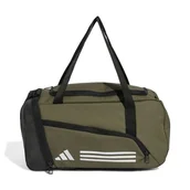 Torby sportowe - adidas Unisex's Essentials 3-Stripes torba sportowa, oliwkowa warstwa/biała, jeden rozmiar, Oliwkowy Strata/Biały, Rozmiar Uniwersalny - miniaturka - grafika 1