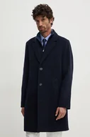 Płaszcze męskie - Tommy Hilfiger płaszcz wełniany kolor granatowy przejściowy MW0MW36611 - miniaturka - grafika 1