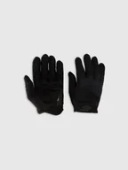 Rękawiczki rowerowe - 4F Rękawiczki rowerowe z żelowymi wkładkami uniseks - czarne XL - miniaturka - grafika 1