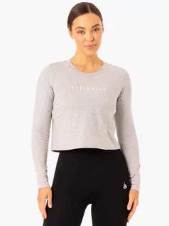 Koszulki sportowe damskie - Ryderwear Ryderwear Damski top z długim rękawem Foundation Grey M - grafika 1