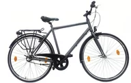 Rowery - Rower Miejski 28 Męski Stal Nexus 3 Kontra Bagażnik Światła Błotniki - miniaturka - grafika 1