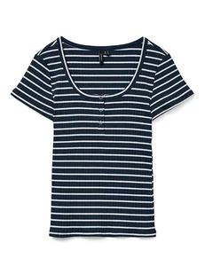 Vero Moda Koszulka "Sea" w kolorze granatowym - Koszulki i topy damskie - miniaturka - grafika 1