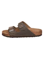 Klapki i japonki męskie - Birkenstock Skórzane klapki "Arizona" w kolorze khaki - miniaturka - grafika 1