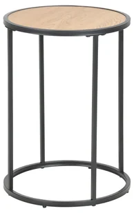 Sea stolik kawowy dąb, metal czarny. - Ławy i stoliki kawowe - miniaturka - grafika 1
