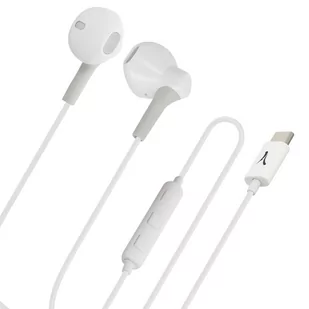 Akashi USB-C Zestaw głośnomówiący 1,2 m  White - Słuchawki - miniaturka - grafika 1