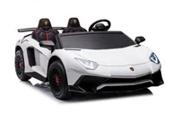Pojazdy elektryczne dla dzieci - Auto Na Akumulator Lamborghini XXL A8803 Białe 24V - miniaturka - grafika 1