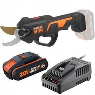Nożyce i sekatory - Sekator WORX WG330E.9 20mm + Akumulator Ładowarka - miniaturka - grafika 1