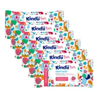 Chusteczki nawilżane - 6 X Kindii Fun Chusteczki Odświeżające Antybakteryjne 60 Sztuk - miniaturka - grafika 1