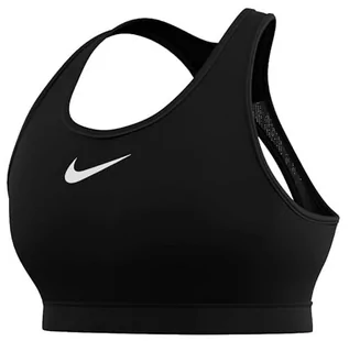 Biustonosze - Nike DX6815-010 W NK DF SWSH HGH SPT Biustonosz Sportowy Kobiety Black/Iron Grey/Biały Rozmiar XSA-C - grafika 1