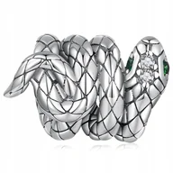 Bransoletki - CHARMS WĄŻ WĘŻYK BOA srebro pr 925 koralik ZAWIESZKA SREBRNA BEADS S925 - miniaturka - grafika 1