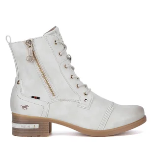 Botki Mustang 1229-513 Biały - Botki damskie - miniaturka - grafika 1