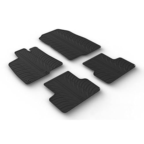 Gumowe dywaniki kompatybilne z Peugeot 3008 III Hybrid 2024- (profil T 4-częściowy + klipsy montażowe)