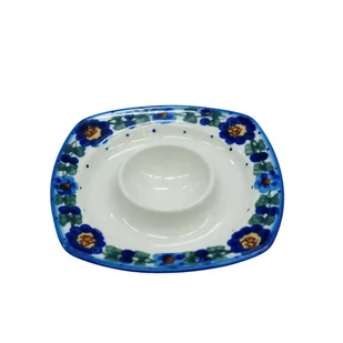 Ceramiczna podstawka na jajko Ceramika Bolesławiec - Świeczniki - miniaturka - grafika 1
