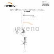 Baterie podtynkowe - INVENA ZESTAW PODTYNKOWY Z BATERIĄ PODTYNKOWĄ 2F GLAMOUR ZŁOTY INVENA TREND - miniaturka - grafika 1