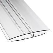 Listwy i profile - Profil łączący H z poliwęglanu - 2 m do płyt gr. 4,5 i 6 mm - miniaturka - grafika 1