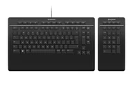 Klawiatury - 3Dconnexion Keyboard Pro with Numpad klawiatura Biuro USB + RF Wireless + Bluetooth AZERTY Francuski Czarny - miniaturka - grafika 1