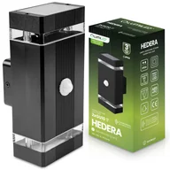 Lampy ogrodowe - Lampa Ogrodowa Lumiled Kinkiet Elewacyjny 2x GU10 Czarny z Czujnikiem Ruchu i Zmierzchu 1 szt. - miniaturka - grafika 1