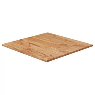 Kwadratowy blat do stolika, jasnobrązowy, 50x50x1,5 cm, dębowy - Blaty meblowe i parapety okienne - miniaturka - grafika 1