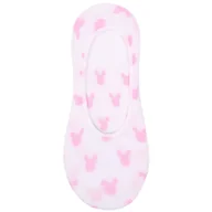 Skarpetki damskie - Białe skarpetki typu stopki z różowymi nadrukami, certyfikat OEKO-TEX 31-34 EU - miniaturka - grafika 1