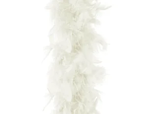 Boa z piór - białe - 190 cm - Dodatki do strojów karnawałowych - miniaturka - grafika 1