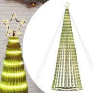 Choinki - vidaXL Stożkowa choinka z lampek, 1028 ciepłych białych LED, 403 cm - miniaturka - grafika 1
