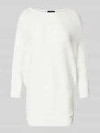 Swetry damskie - Sweter z dzianiny o kroju oversized z dekoltem w łódkę - miniaturka - grafika 1