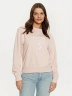 Bluzy damskie - Guess Bluza W5RQ09 K8802 Różowy Regular Fit - miniaturka - grafika 1