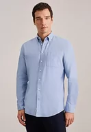 Koszule męskie - Seidensticker Męska koszula z długim rękawem Regular Fit, jasnoniebieski, XXL - miniaturka - grafika 1