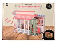 Zabawki kreatywne - Miniaturowy domek CANDY SHOP sklep ze słodyczami DIY z oświetleniem LED 3D - miniaturka - grafika 1