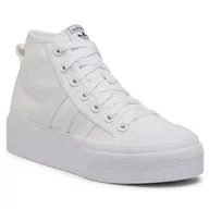 Buty sportowe damskie - Adidas Buty Nizza Platform Mid W FY2782 Ftwwht/Ftwwht/Ftwwht - miniaturka - grafika 1