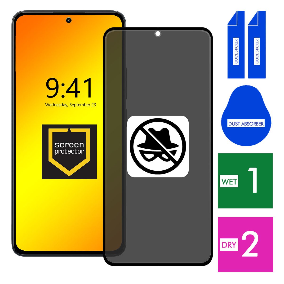 SZKŁO DO XIAOMI REDMI NOTE 13 4G 5G PRYWATYZUJĄCE PRIVACY CAŁY EKRAN 5D